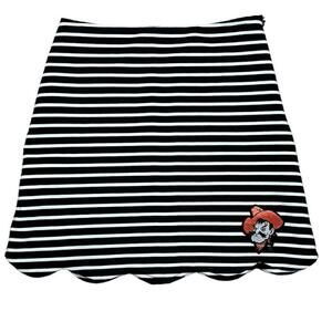 OSU Gameday Couture Black & White Striped Oklahoma Logo Skirt Size S